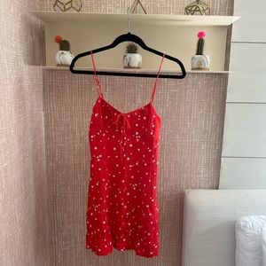 Mini red dress with white stars